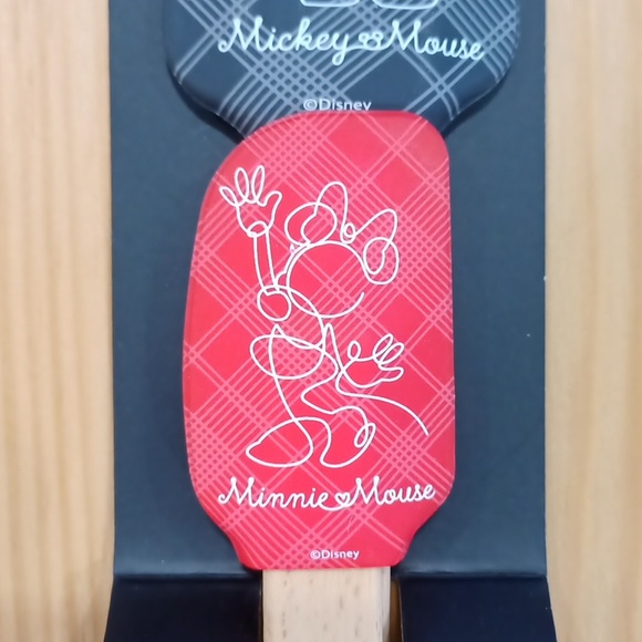 Disney Mickey Minnie Mouse 2 pack Wooden Silicone Spatula Set - Picture 4 of 10